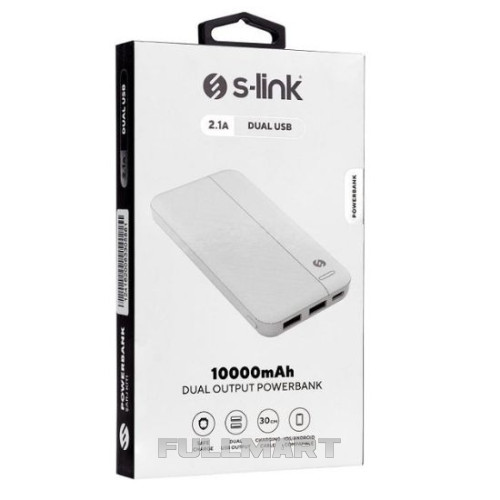Повербанк S Link IP G10N 10000 mAh Power Bank білий